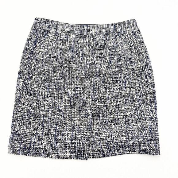Jones New York Collection Blue Tweed Woven Pencil Skirt Size 16 W - Picture 2 of 5